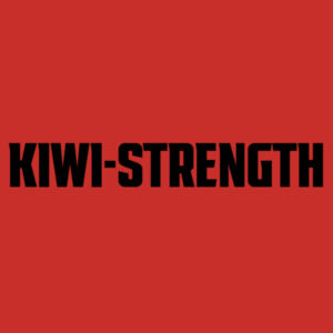 Kiwi Strength Black Text Tee Design