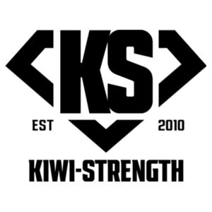 Kiwi Strength Black KS Text Tee Design