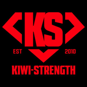 Kiwi Strength red KS Sleeveless Tee Design